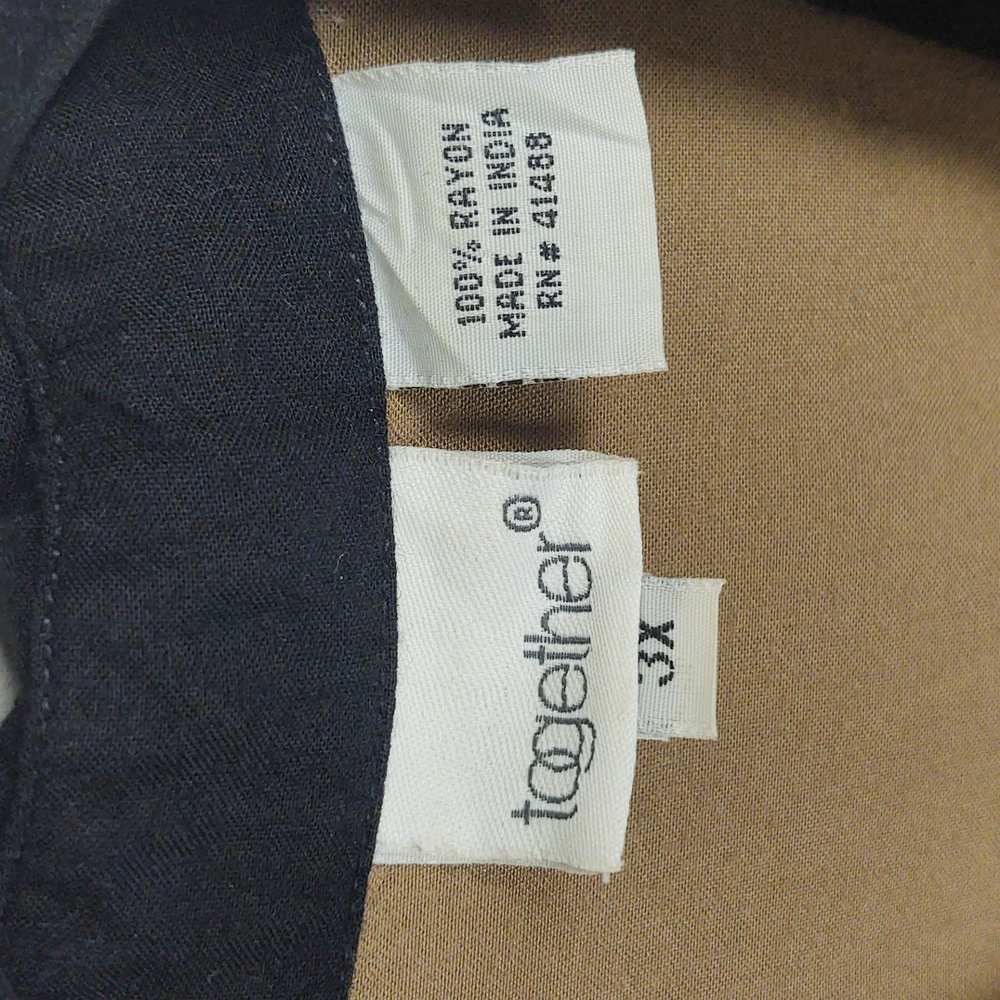 Vintage Button Up Top Mixed Print Patchwork Toget… - image 3